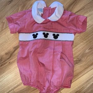 Baby boy Mickey Mouse smocked bubble